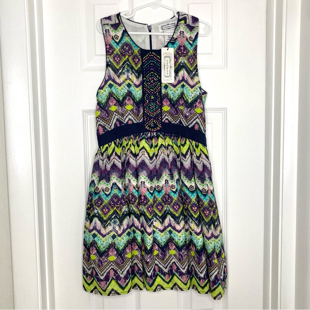 APHORISM Printed Sleeveless Tank Style Dress